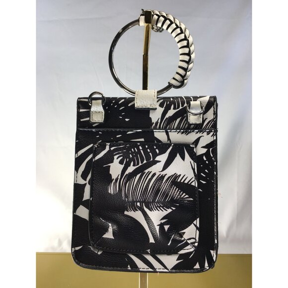Carlos Santana Crossbody Purse Bag Handbag Tropical Black & White Pattern - NWT - Picture 7 of 16